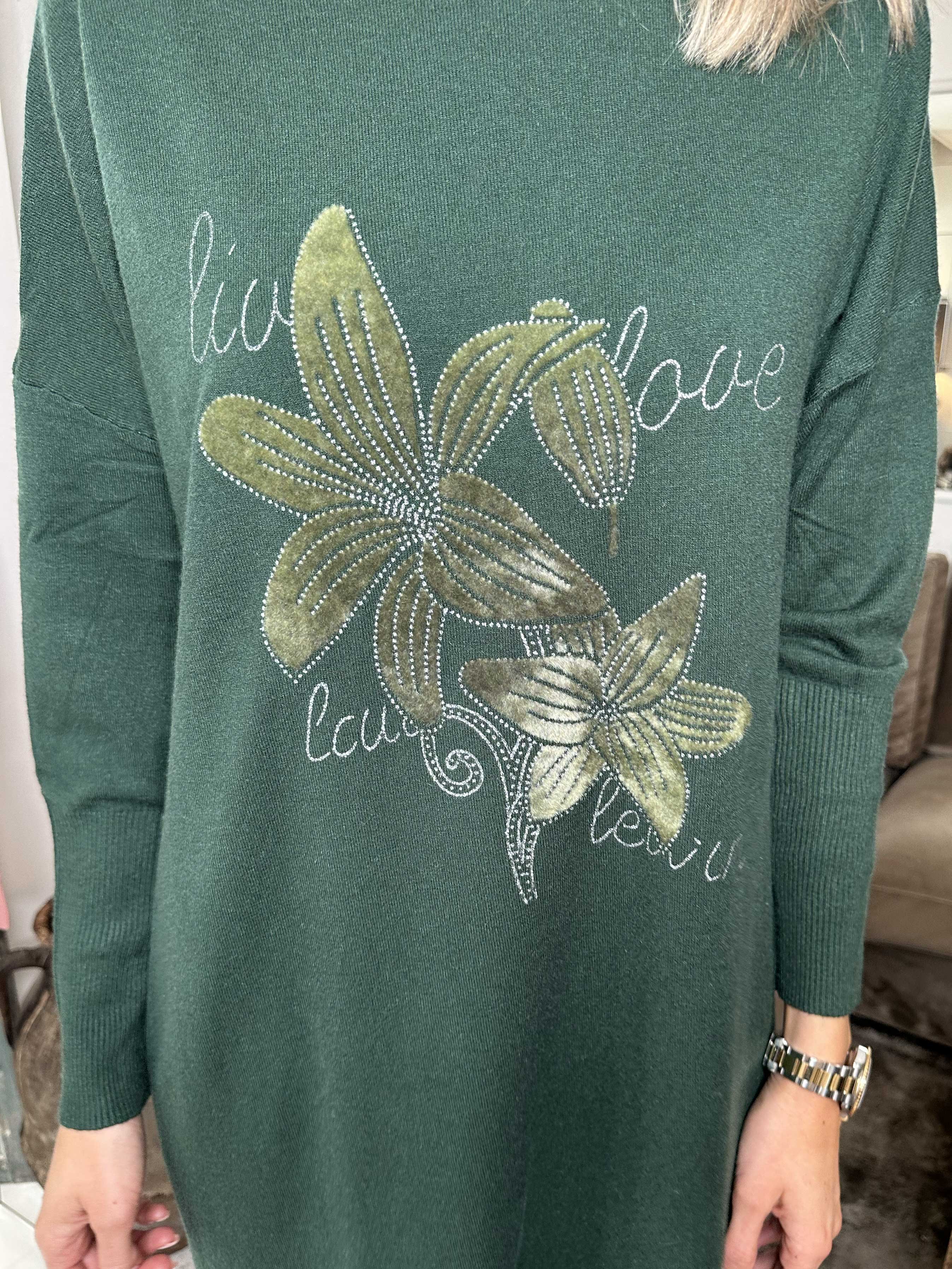 Amilie - Mjuk klänning med blommigt tryck